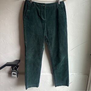 Pendleton Dark Forest Green Corduroy Pants Classic Dark Academia Classic Sz 6